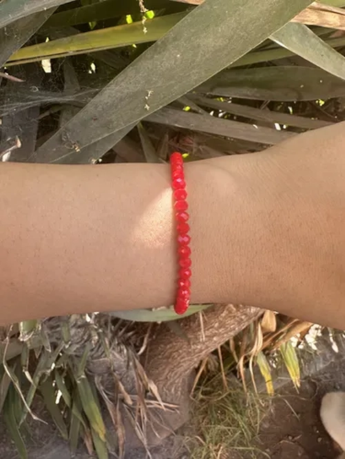 PULSERA CRISTALES ROJOS PROTECCION MALAS ENERGIAS - 3