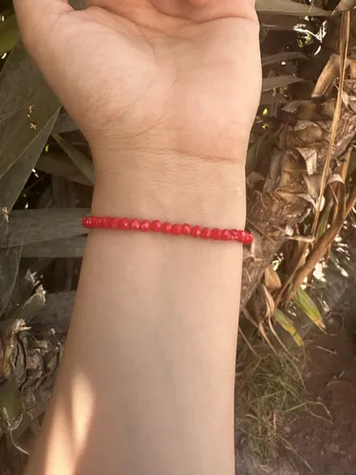 PULSERA CRISTALES ROJOS PROTECCION MALAS ENERGIAS - 4