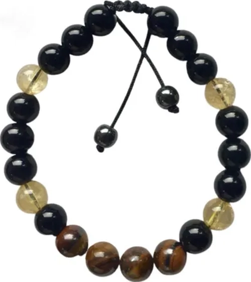 PULSERA ONIX OJO TIGRE CITRINO PROTECCION FORTUNA - 1