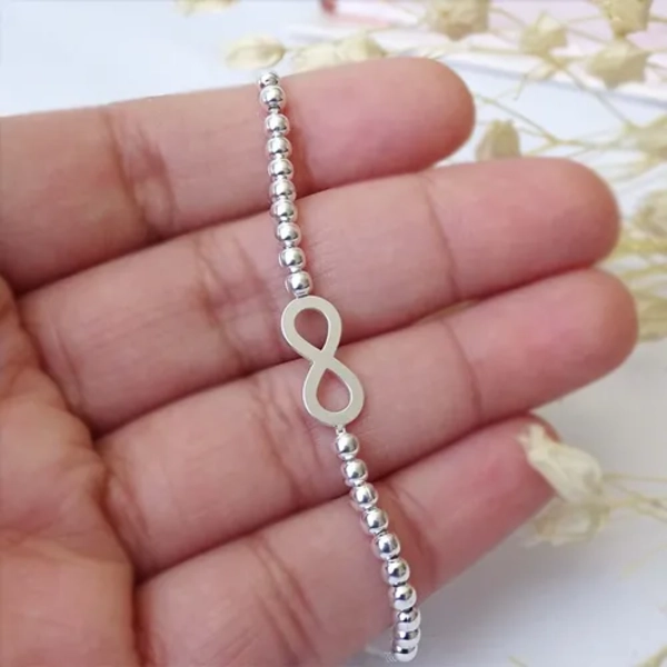 PULSERA AJUSTABLE PLATA 925 INFINITO - 2