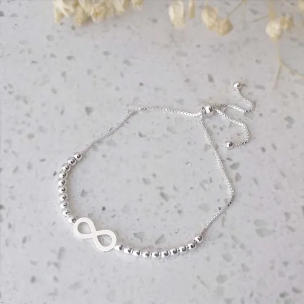 PULSERA AJUSTABLE PLATA 925 INFINITO - 3