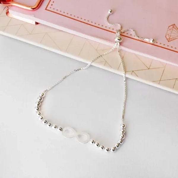 PULSERA AJUSTABLE PLATA 925 INFINITO - 4
