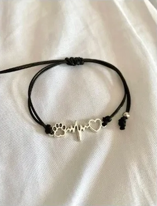 PULSERA CORAZON PATITA PERRO SUERTE - 1