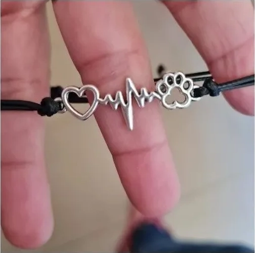PULSERA CORAZON PATITA PERRO SUERTE - 8