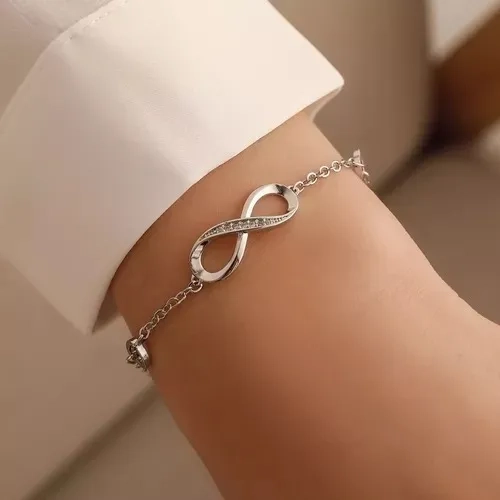 PULSERA AMOR PLATA 925 CON CORAZONES AJUSTABLE - 3