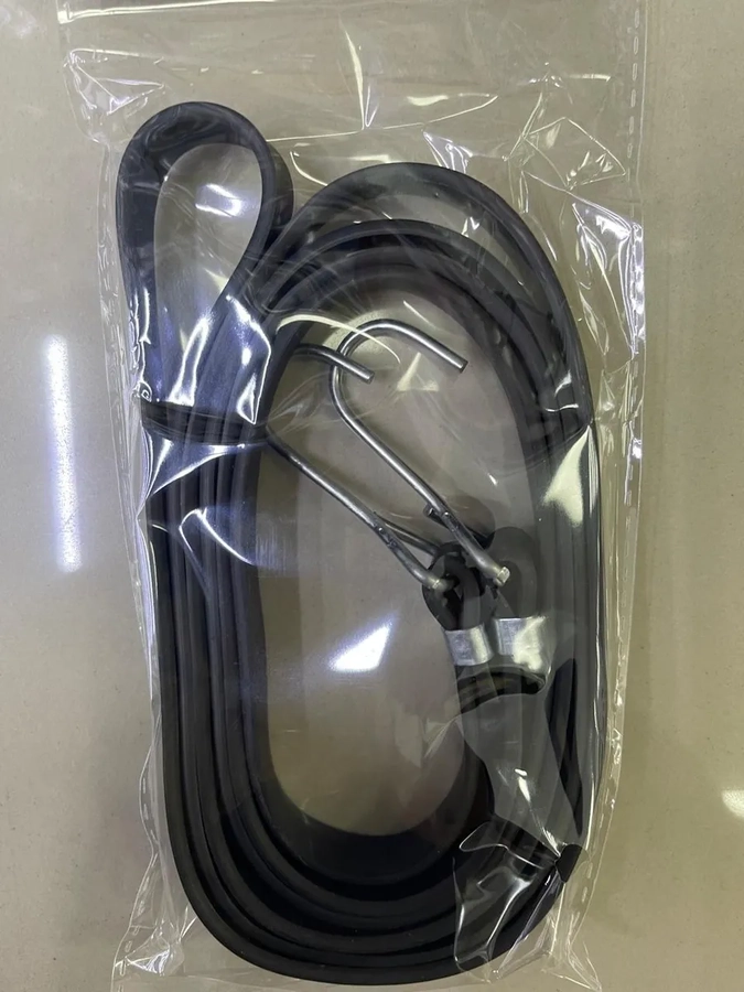 SET 6 CUERDAS ELASTICAS ESLINGA AMARRE PULPO DE GOMA NEGRO 1.5MTS - 2