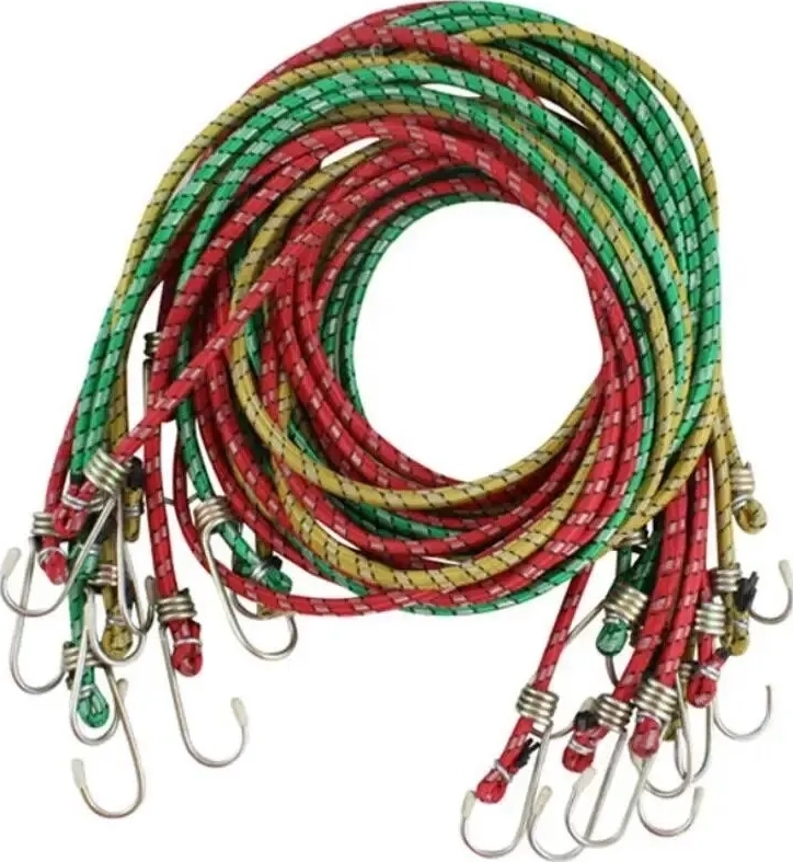 SET 12 CUERDAS ELASTICAS 1.68M ESLINGA AMARRE PULPO SURTIDOS - 2