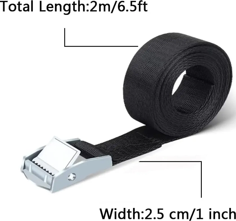 10 CINCHO CORREA AMARRE TRINQUETE HEBILLA CINTA AUTO MOTO 2M - 3