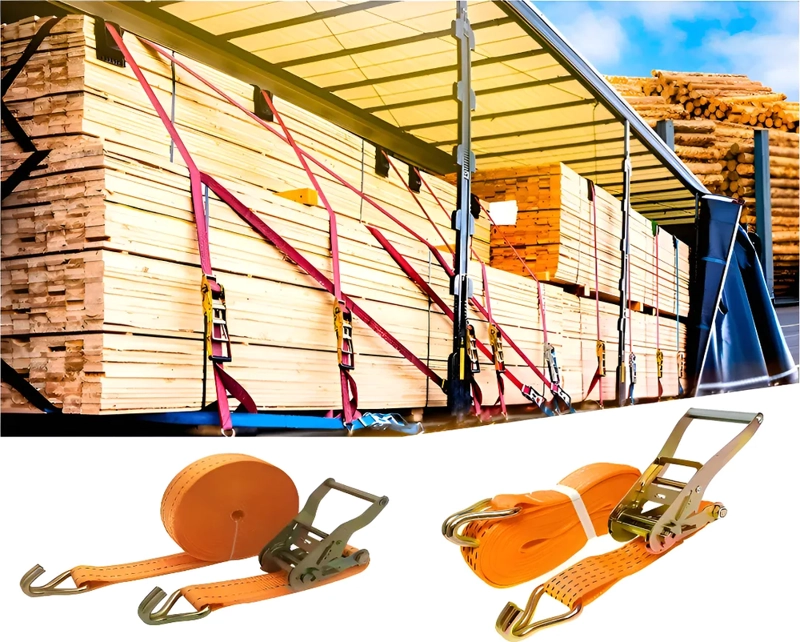 ESLINGA DE AMARRE 10MTS RATCHET LIMITE DE CARGA 3600 KG - 3