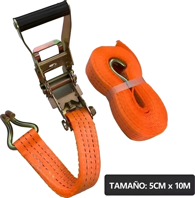 ESLINGA DE AMARRE 10MTS RATCHET LIMITE DE CARGA 3600 KG - 4