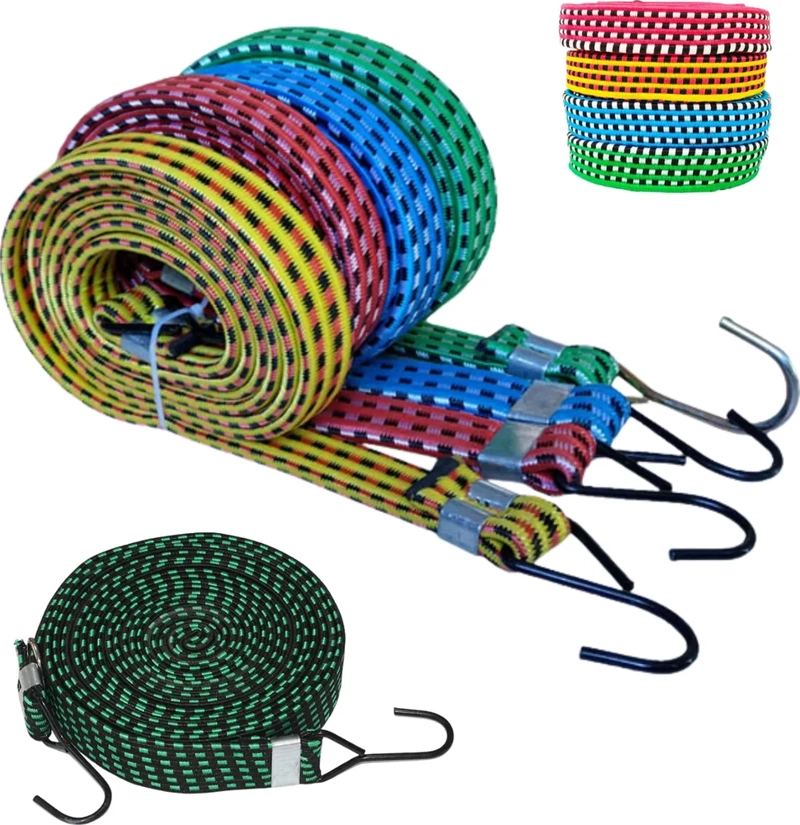 SET 10 CUERDAS ELASTICAS ESLINGAS 1.5M AMARRA DE CARGA PULPO - 5