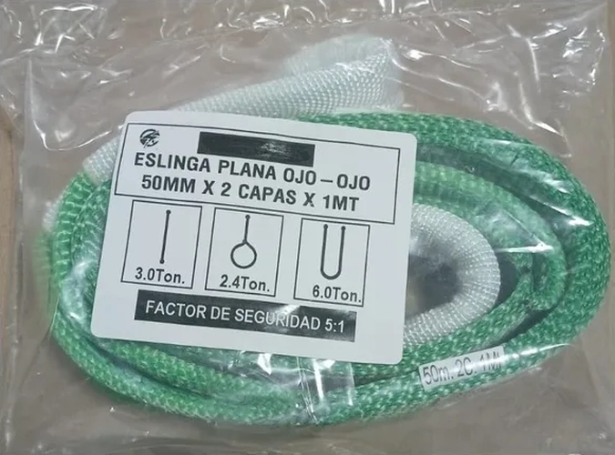 SET 4 ESLINGAS RACHET 1'' X 4.5 MTS. CARGA MAXIMA 700 KG. AZUL - 1