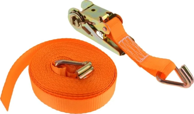 PACK X4 ESLINGA 800 KG IZAJE AMARRAS RATCHET TRINQUETE 5 M NARANJA - 5