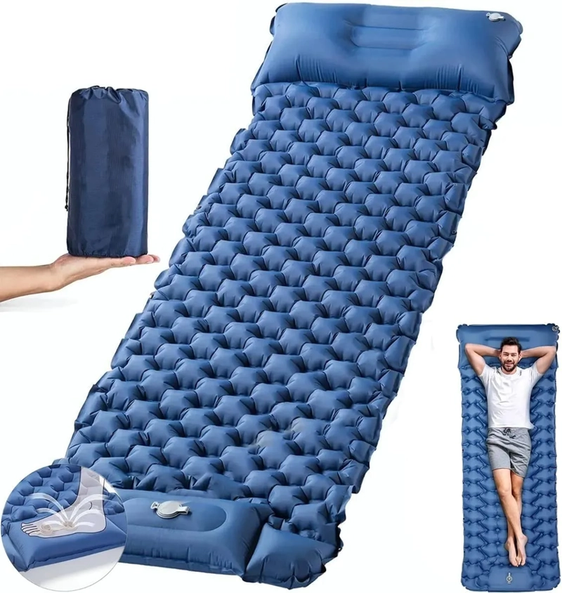 COLCHONETA INFLABLE PLEGABLE PARA ACAMPADA Y SENDERISMO - 1