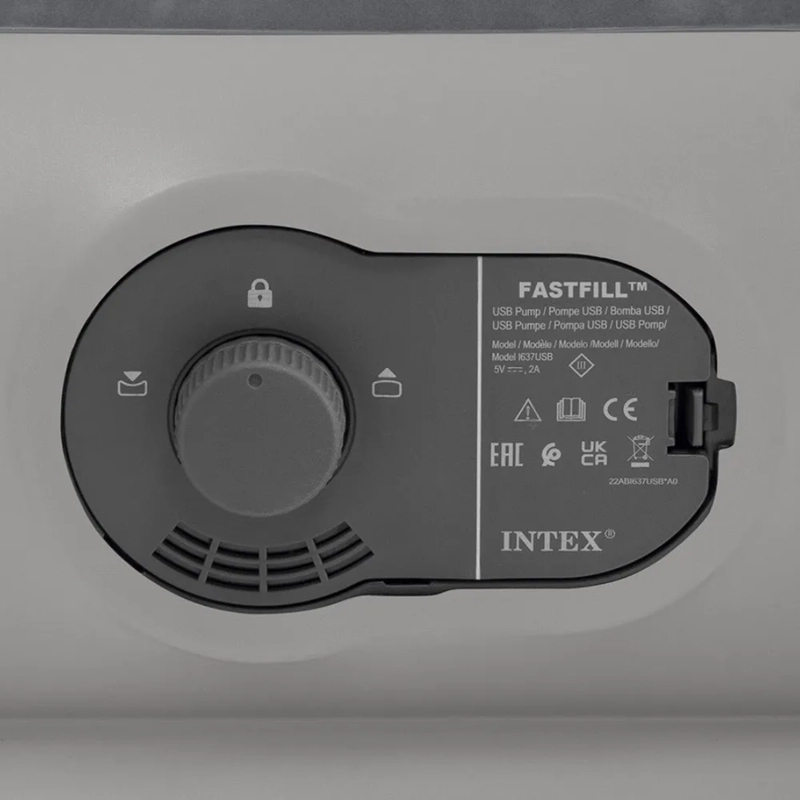 COLCHON INFLABLE ELE CTRICO USB INTEX 1,5 PLZ 99X191X30 /BAMO GRIS - 3