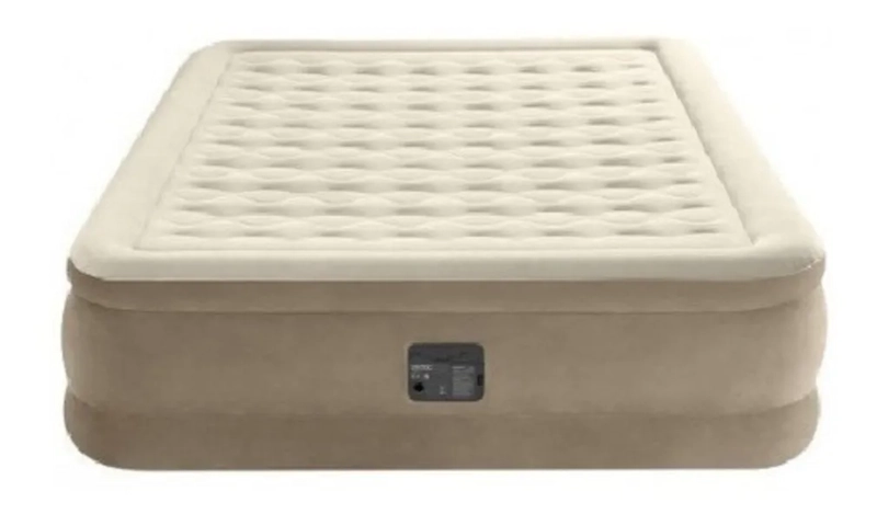COLCHON INFLABLE INTEX ULTRA PLUSH 2 PLAZAS COLOR AGUA HASTA 230KG DE 152CM X 203CM X 46CM - 1