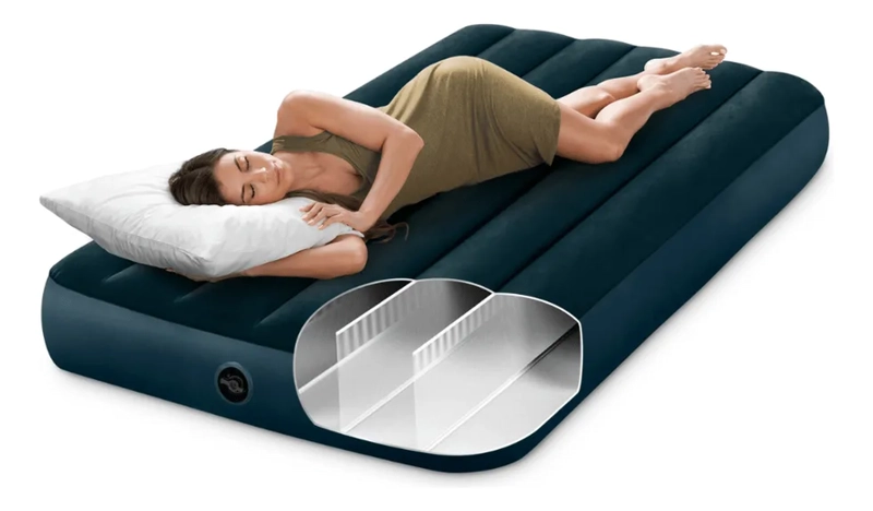 COLCHON INFLABLE INTEX 1,5 PLAZAS 99X191X25 CM DOWNY AIR VERDE - 2