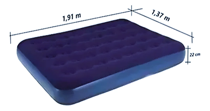 COLCHON INFLABLE DOBLE BEST WAY MAS 2 ALMOHADAS E INFLADOR - 1