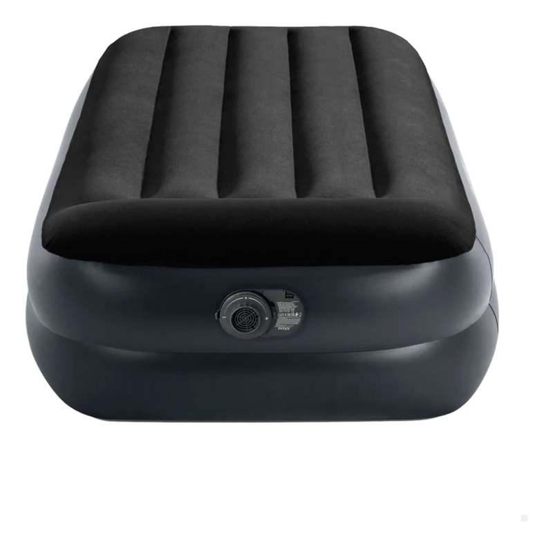 COLCHON INFLABLE INTEX TWIN 1 PZA. DURA-BEAM CON INF. ELE CT. AZUL MARINO - 1