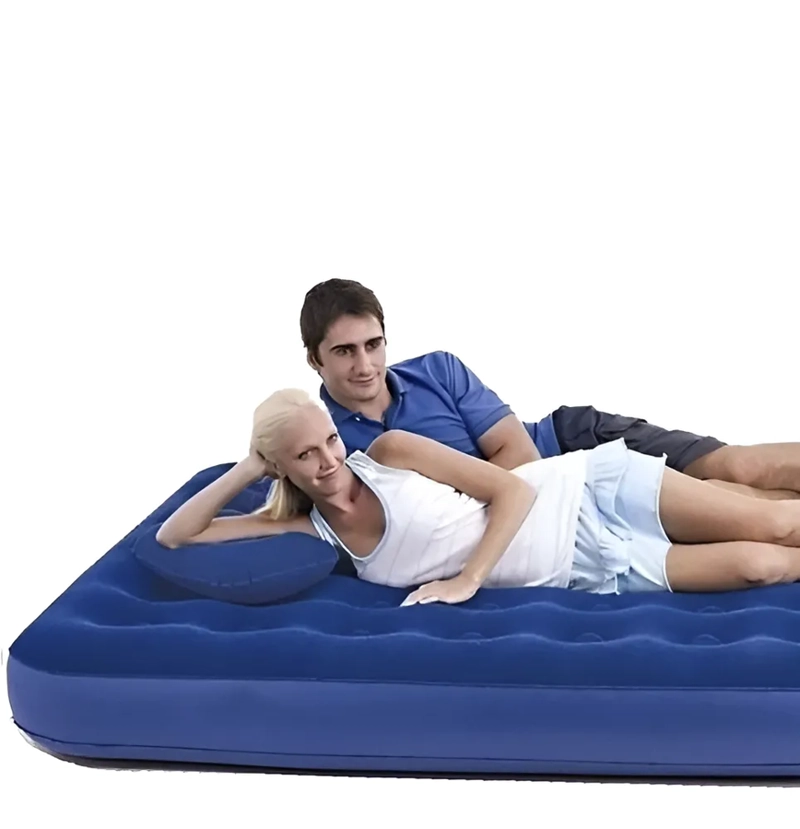 COLCHON INFLABLE 1 Y 1/2 PLAZAS JILONG COLOR AZUL - 1