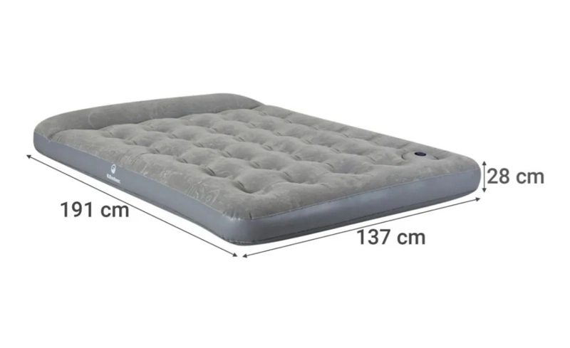 COLCHON INFLABLE 2 PLAZAS RESCUE CON INFLADOR PIE GRIS - 1