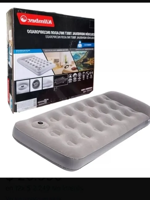 COLCHON INFLABLE 1 PLAZA INFLADOR DE PIE INCLUIDO BESTWAY GRIS - 3