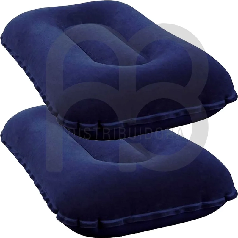 COLCHON INFLABLE DE 2 PLAZAS AZUL - 1