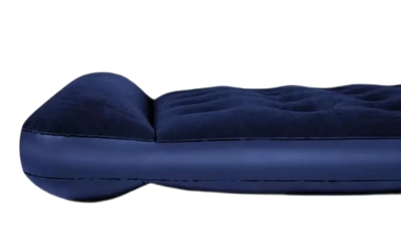 COLCHON INFLABLE 2 PLAZAS INFLADOR DE PIE AZUL - 2