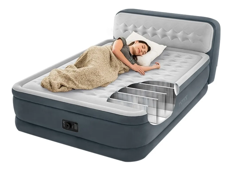 COLCHON INFLABLE ELE CTRICO INTEX 2 PLZ 152X203X46 CM // BAMO GRIS - 3