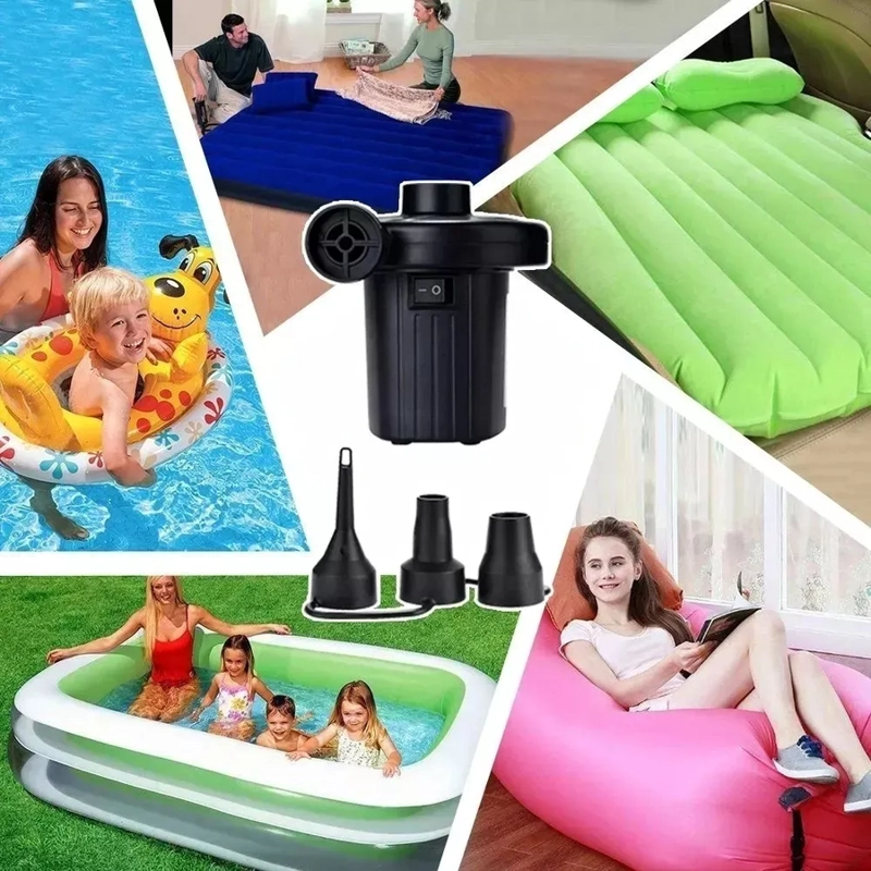 INFLADOR ELECTRICO MULTIFUNCIONAL PARA 220V/12V NEGRO - 2