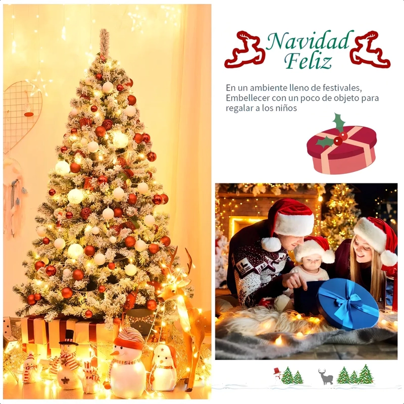 ARBOL DE NAVIDAD PINO 1.8M PASCUA ARTIFICIAL FRONDOSO VERDE - 5