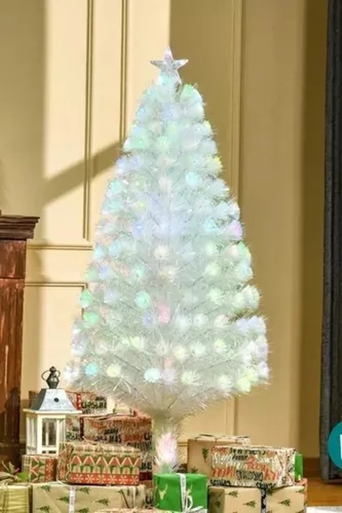 ARBOL DE NAVIDAD FIBRA OPTICA CON LUZ LED BLANCO 210 CM - 2