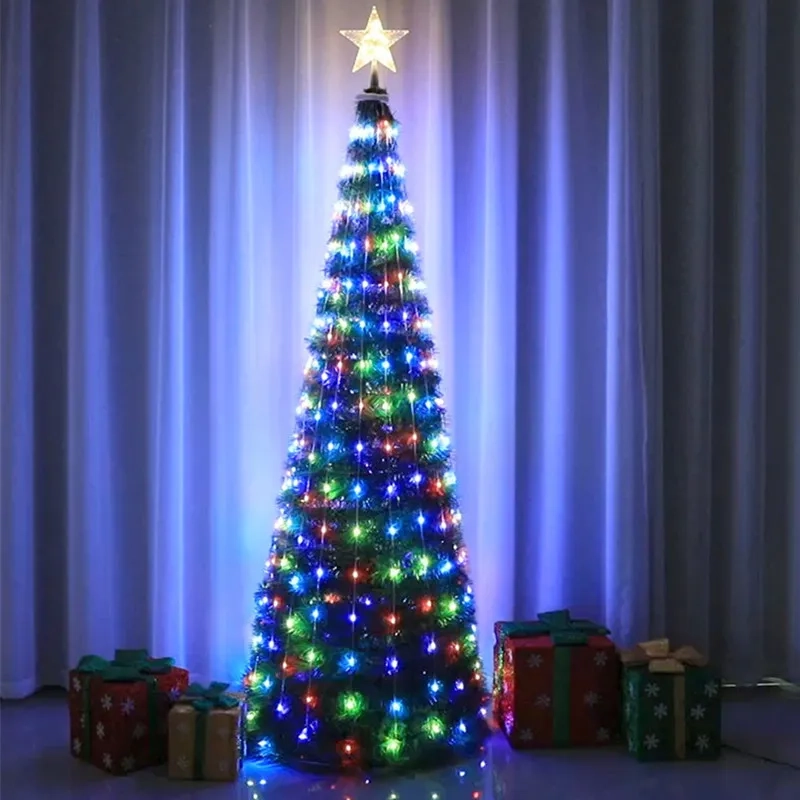 ARBOL DE NAVIDAD ARTIFICIAL PLEGABLE FACIL ARMADO 120CM - 4