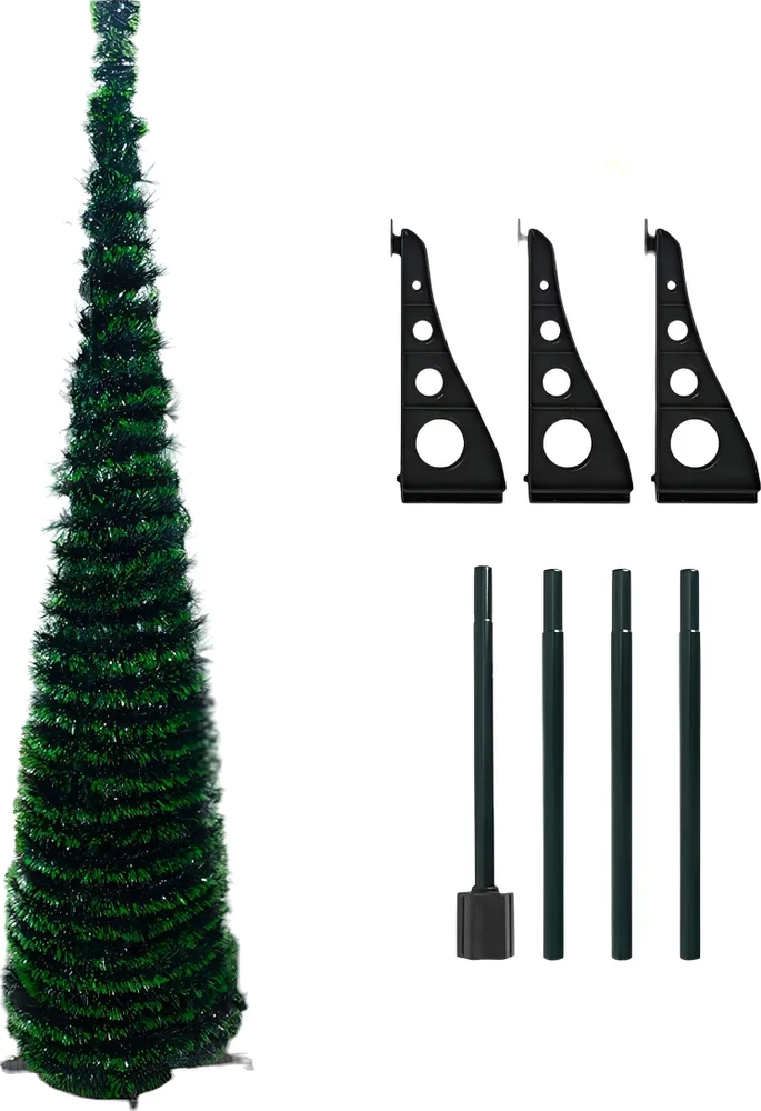 ARBOL DE NAVIDAD ARTIFICIAL PLEGABLE FACIL ARMADO 120CM - 7