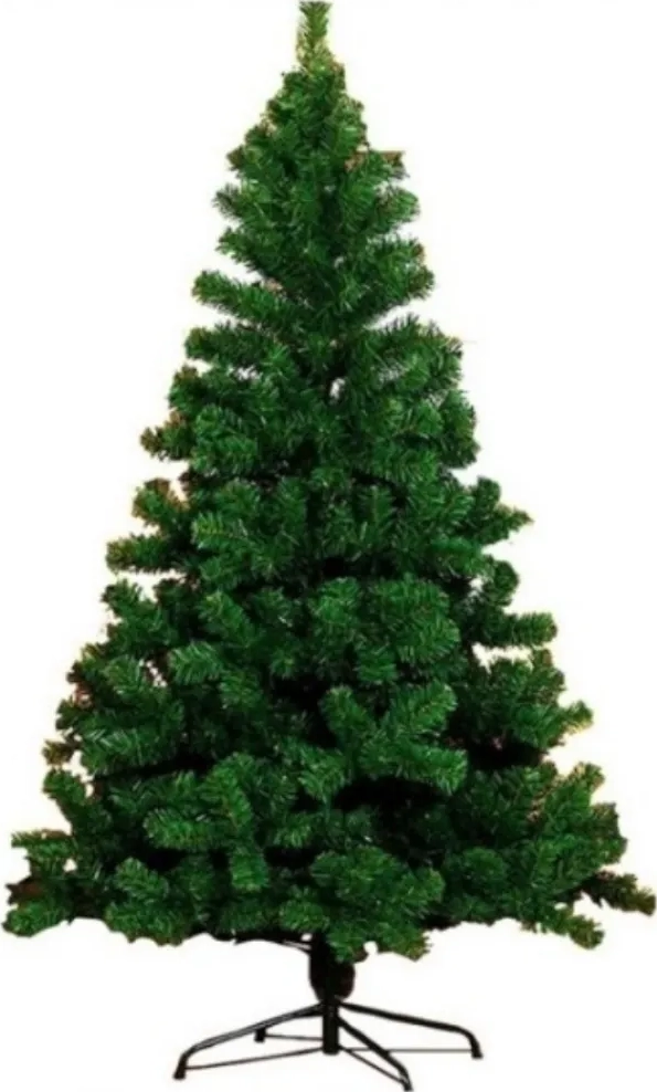 ARBOL DE NAVIDAD VERDE DE 210 CM CON PATAS DE METAL DE LUJO DE 1000 RAMAS - 1