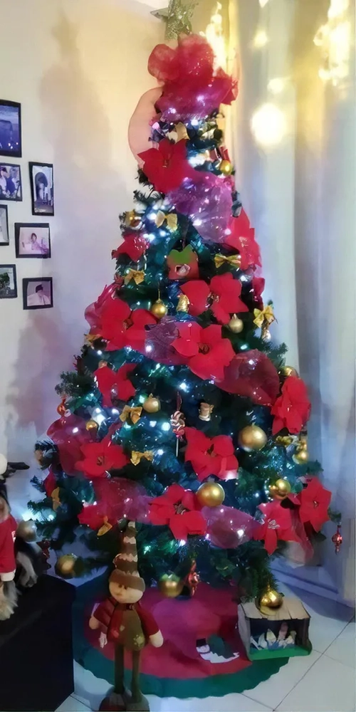 ARBOL DE NAVIDAD PASCUA 2.10 METROS VERDE - 2