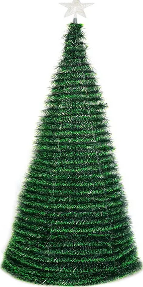 ARBOL DE NAVIDAD ARTIFICIAL PLEGABLE FACIL ARMADO 150CM COLOR VERDE CLARO - 5