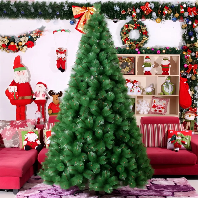 ARBOL DE NAVIDAD 210CM PET CON RAMAS DE PINO, MONTAJE RAPIDO VERDE - 2