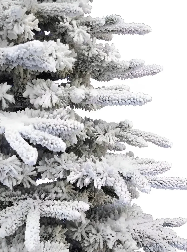 ARBOL DE NAVIDAD NEVADO COLOR BLANCO 180CM EFECTO NIEVE - 1