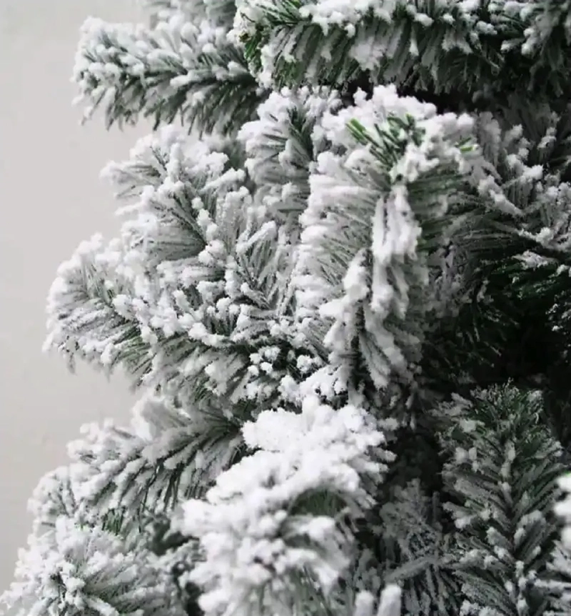 ARBOL DE NAVIDAD NEVADO COLOR BLANCO 180CM EFECTO NIEVE - 3