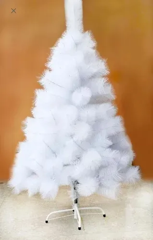ARBOL NAVIDAD PINO 210CM ARBOL PASCUA DECORACION NAVIDEÑA BLANCO - 2