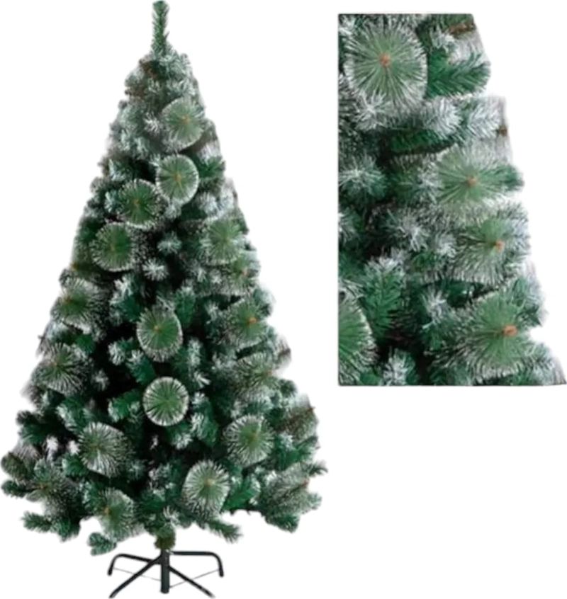ARBOL DE NAVIDAD PUNTAS BLANCAS PINO VERDE 210 CM - 1