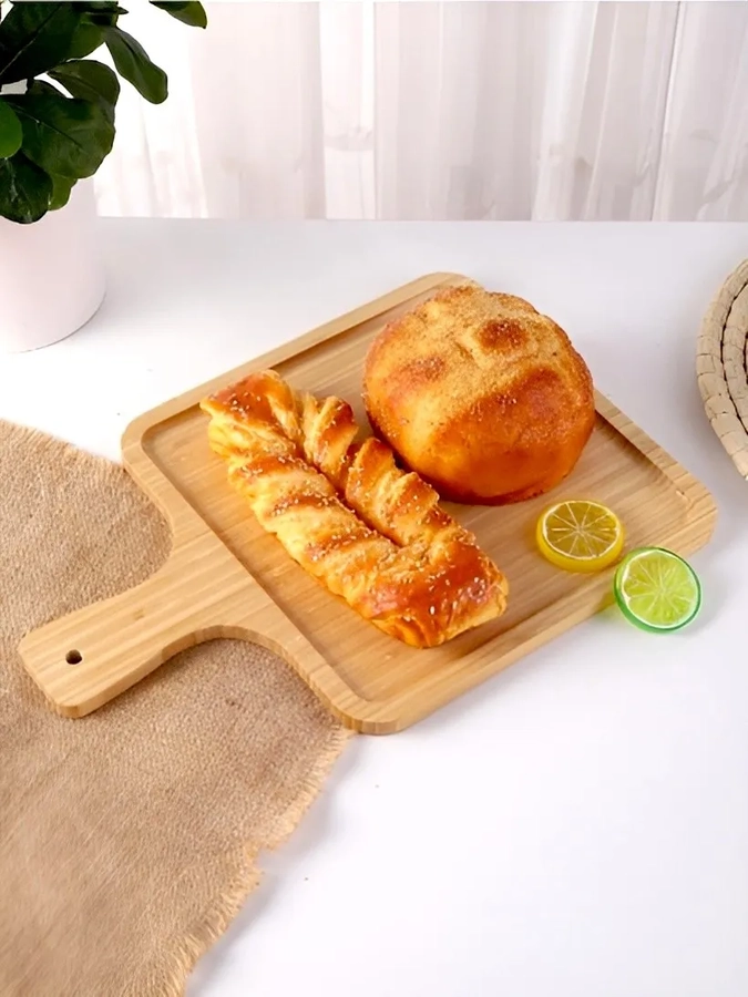 TABLAS PIZZA TABLA CUADRADA PICOTEO PLATO MADERA 27X30CM - 6