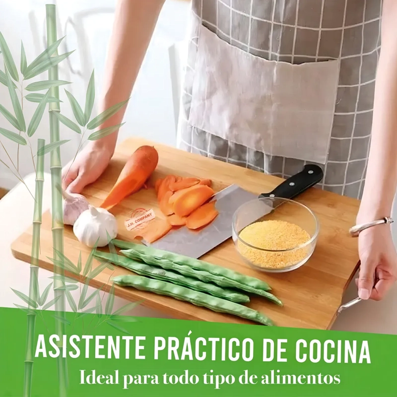 TABLA PARA PICAR MADERA BAMBU CHICA VERDURAS FRUTAS 10056 BAMBU MADERA - 2