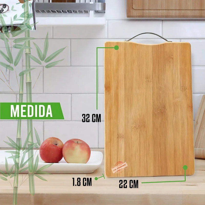 TABLA PARA PICAR MADERA BAMBU CHICA VERDURAS FRUTAS 10056 BAMBU MADERA - 3