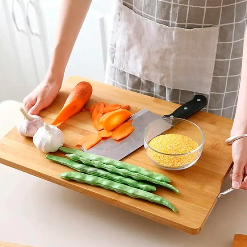 TABLA DE CORTAR CON MANGO PARA BARBACOA DE COCINA DE 20X30CM - 4