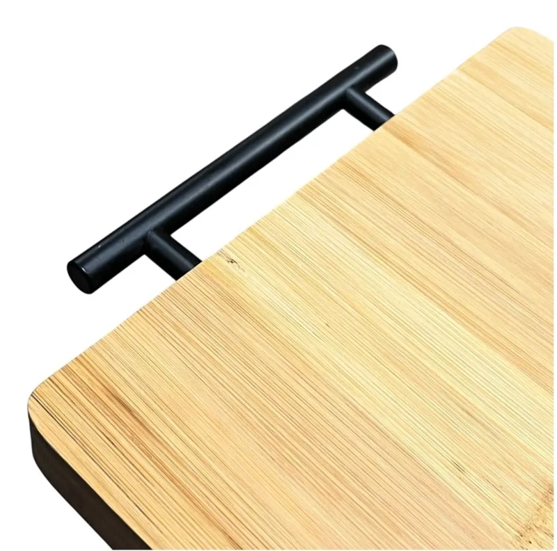 TABLA PARA PICAR DE BAMBU MADERA RECTANGULAR CON ASA GRANDE - 1