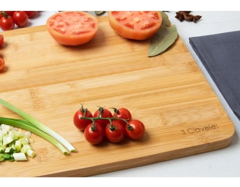 TABLA DE CORTE TRES CLAVELES BAMBU # 4666 COCINA 40X30 CM MARRON - 3