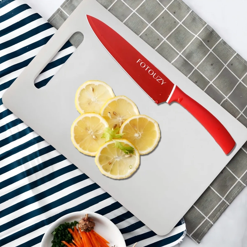 TABLA DE CORTAR DE PLASTICO CON ASAS MATERIAL PP SEGURO37X23 COLOR BLANCO RECTANGULAR - 1