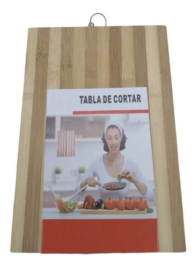 TABLA PARA PICAR DE BAMBU CON ARGOLLA 32X22X2 CM TABLA TABLA DE BAMBU - 2